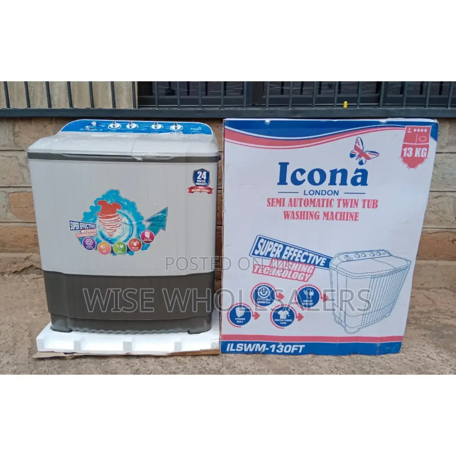 13kgs Icona Twin Tub Washing Machine √••