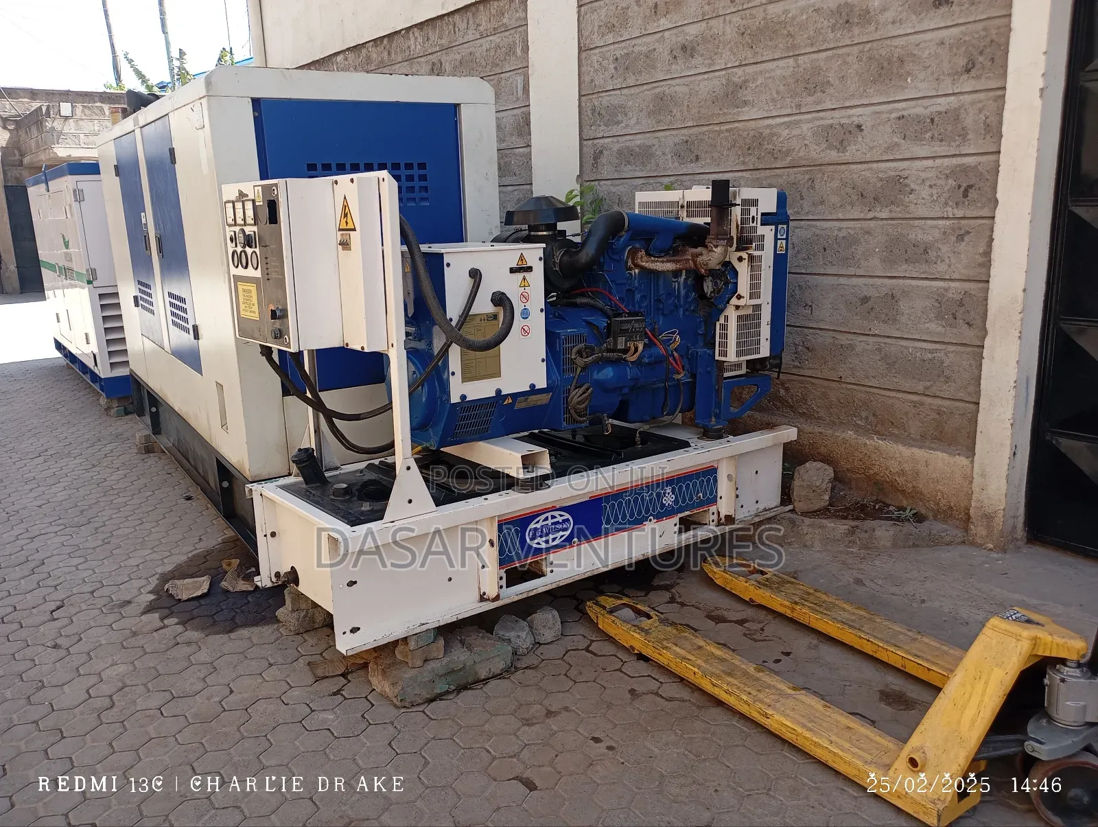 Generator Perkins 40kva Ex Uk