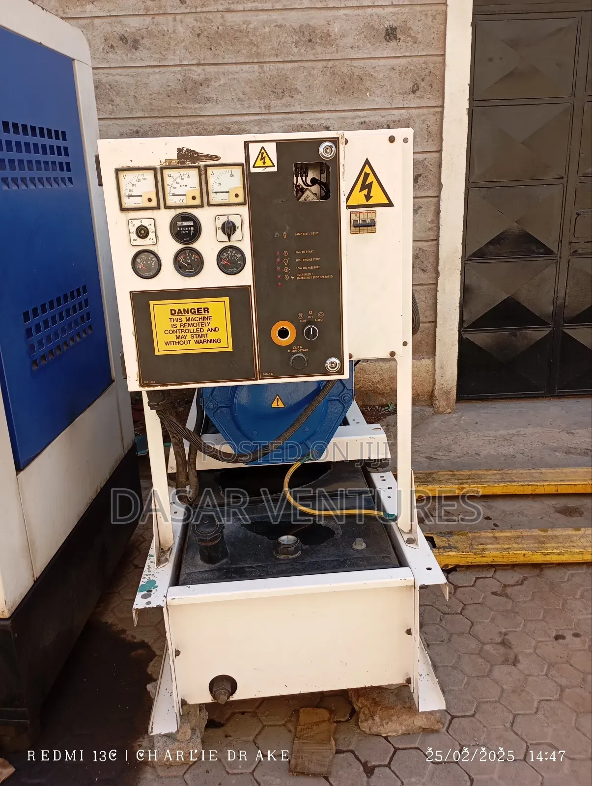 Generator Perkins 40kva Ex Uk