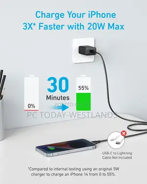 Anker iPhone 16 Charger, USB C Charger 20W Dual Port