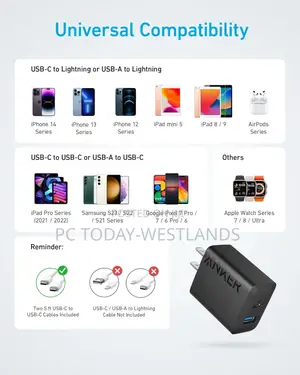 Anker iPhone 16 Charger, USB C Charger 20W Dual Port