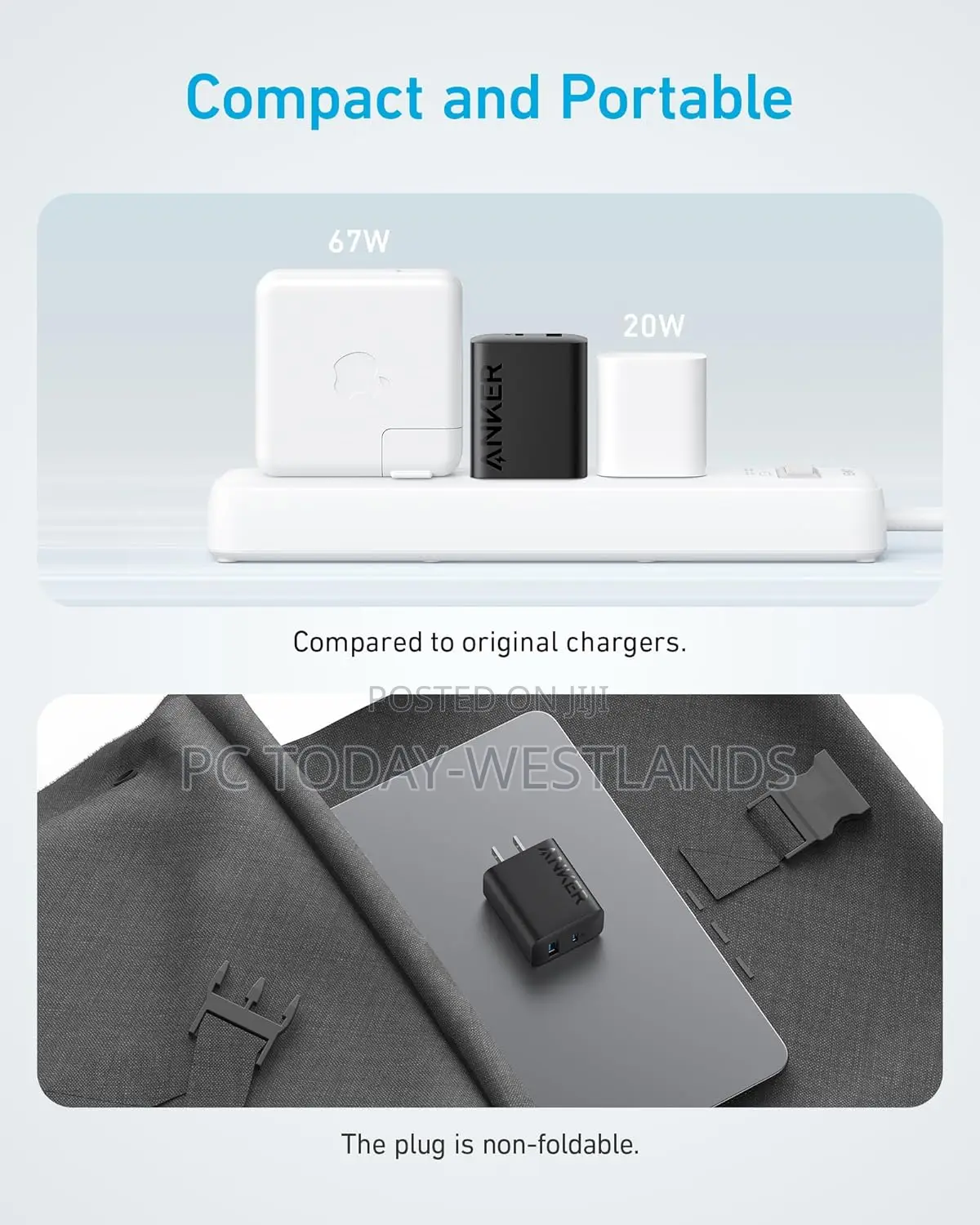 Anker iPhone 16 Charger, USB C Charger 20W Dual Port