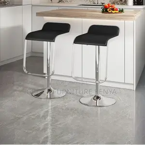 Home Chairs:Height Adjustable Pleather Swivel Bistro Stool