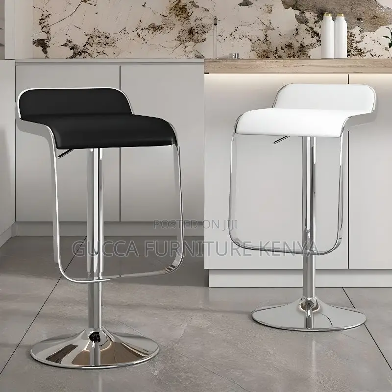 Home Chairs:Height Adjustable Pleather Swivel Bistro Stool