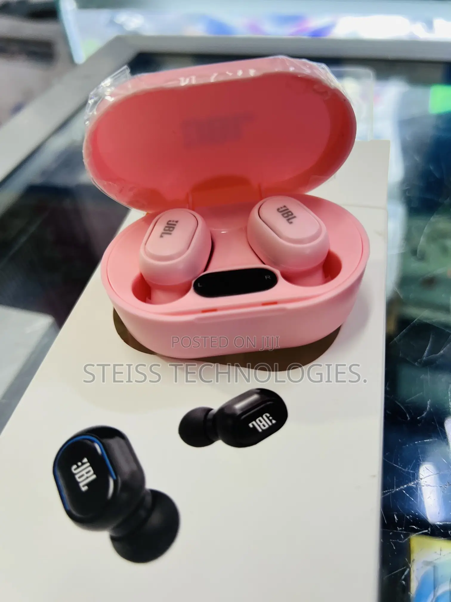 Pink JBL Wireless Earbuds