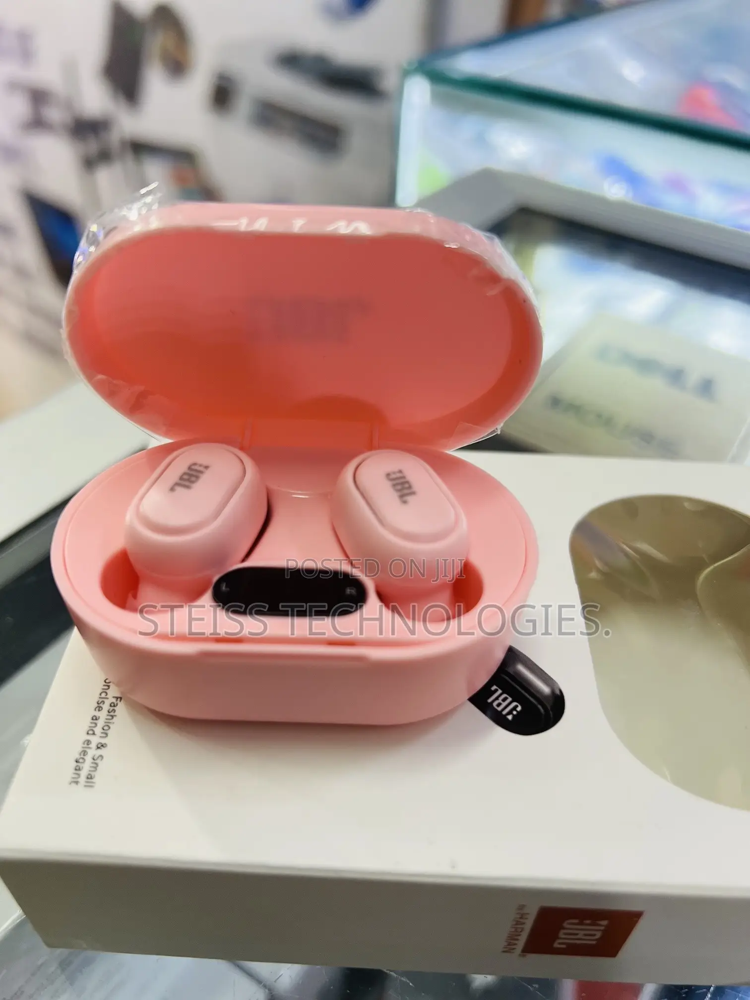 Pink JBL Wireless Earbuds