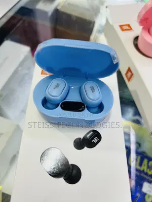 Blue JBL Wireless Earbuds