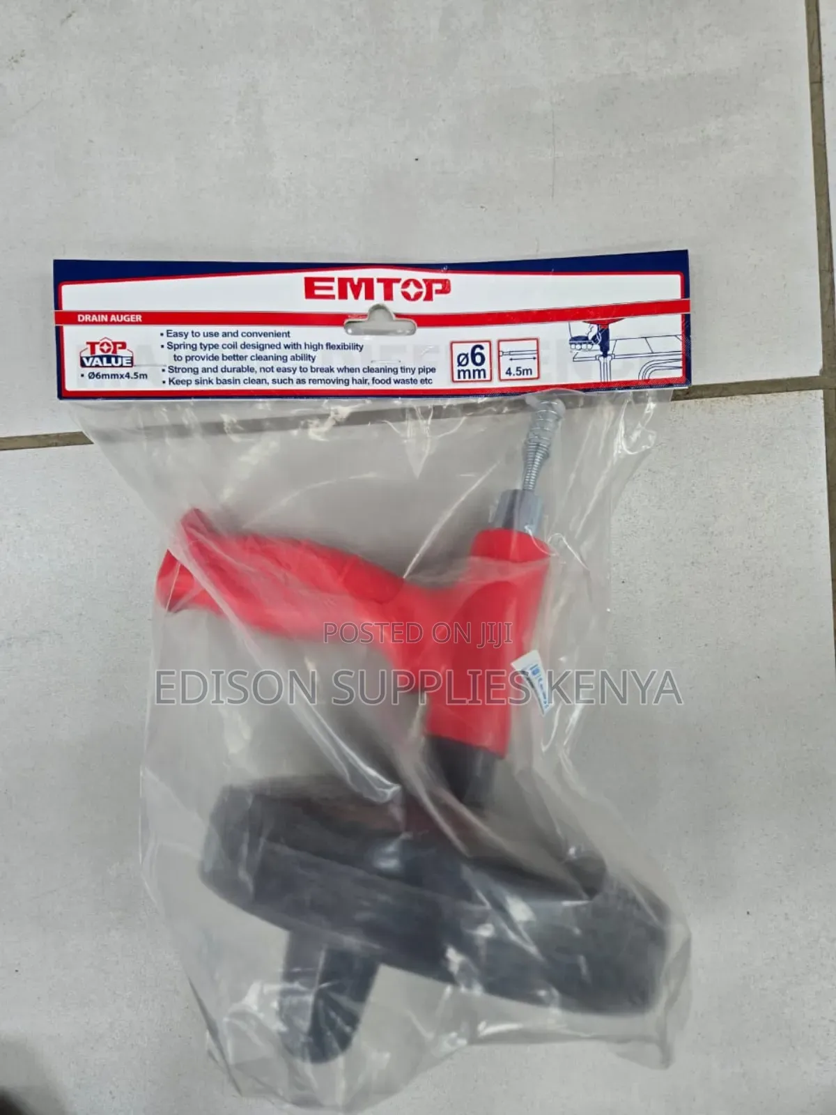 Drain Cleaner Emtop Drain Auger Sink Unclogger Snake