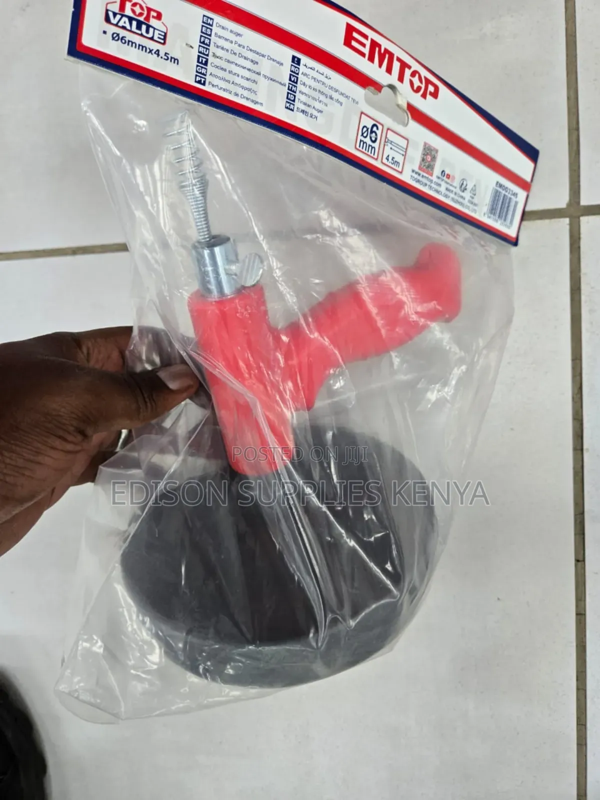 Drain Cleaner Emtop Drain Auger Sink Unclogger Snake