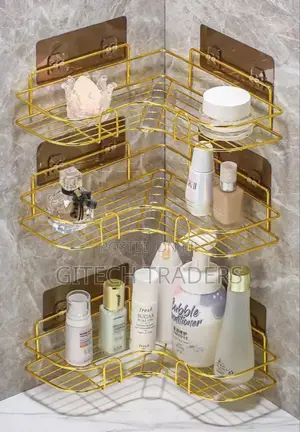 Gold Triangular Corner Shelf