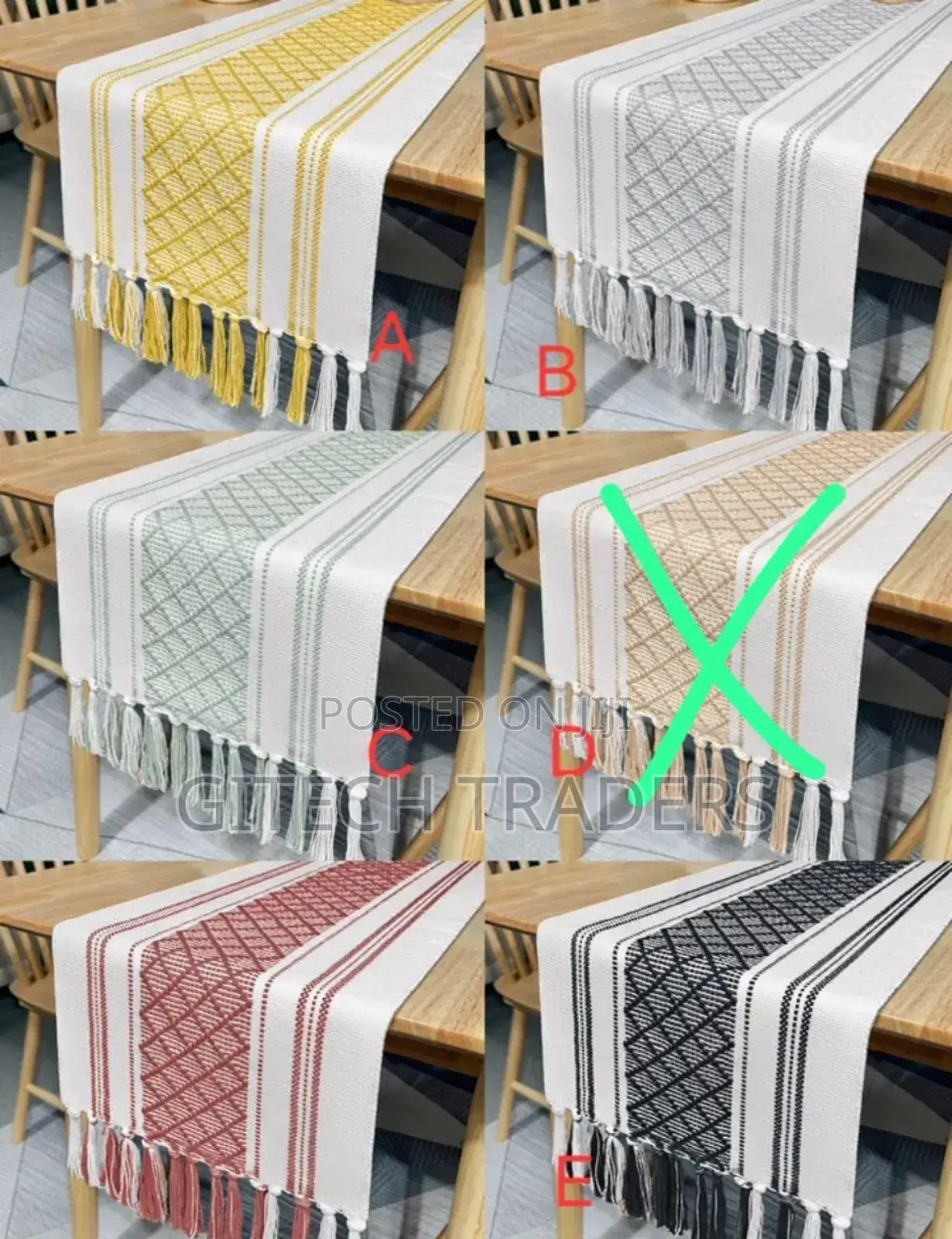 Table Runners .35*210cm
Code A
