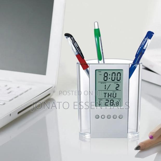 Digital Clock Pen Holder - main view