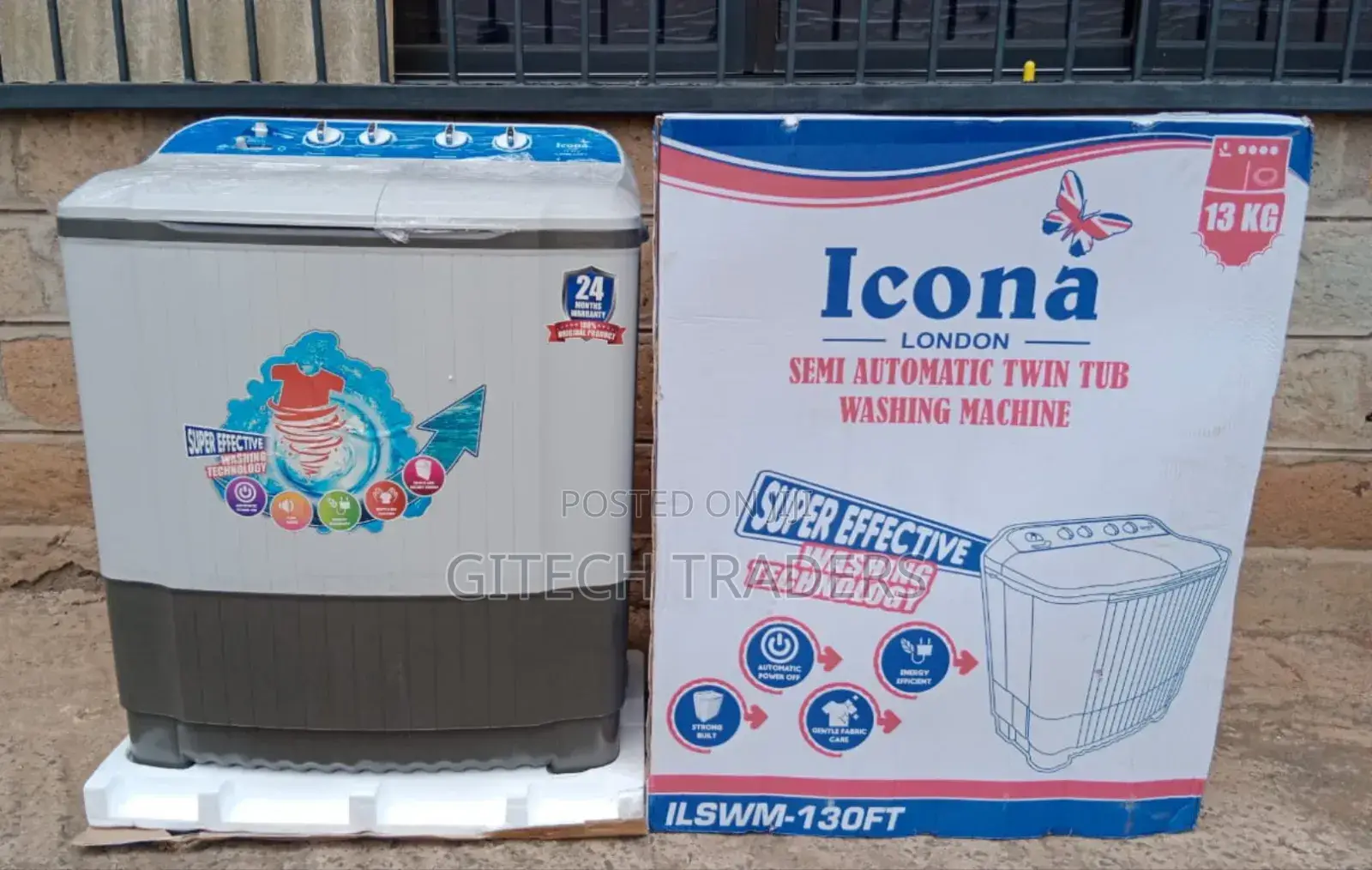 13kgs Icona Twin Tub Washing Machine