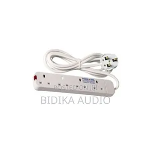 Power King 4 Way Extension Cable, 13a, 3m Long Cable