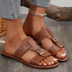 Cute Brown Leather Sandals