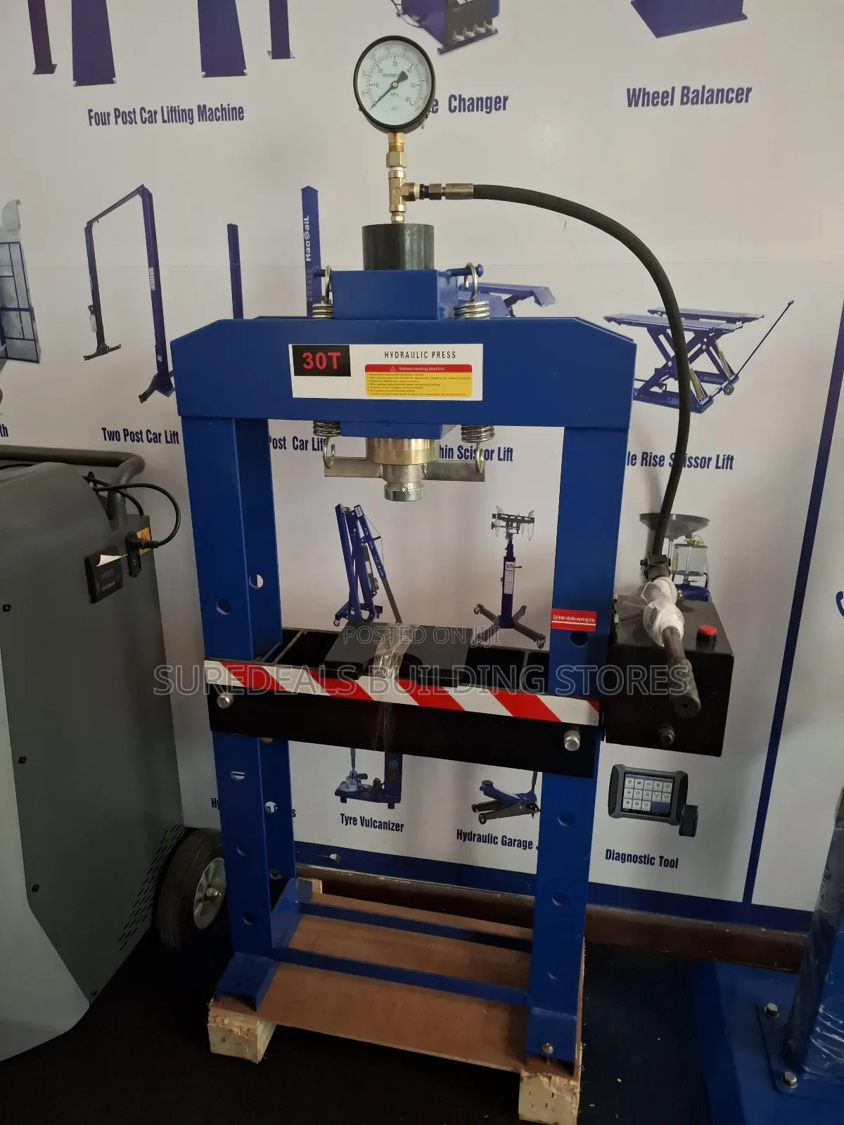 30ton Hydraulic Shop Press With Gauge