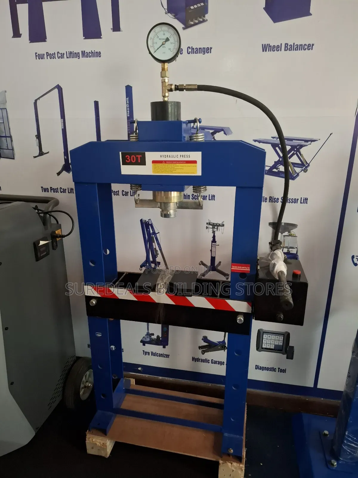 30ton Hydraulic Shop Press With Gauge