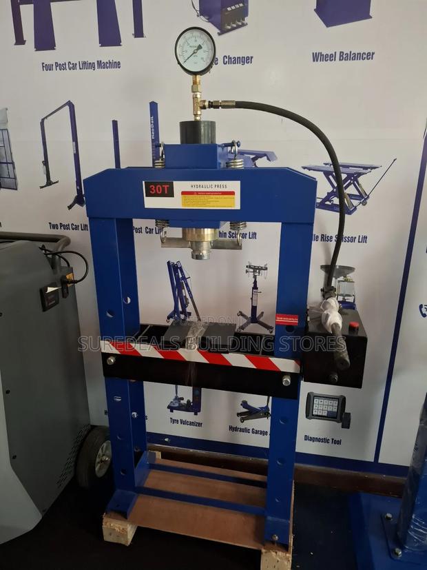 30ton Hydraulic Shop Press With Gauge - thumbnail 2