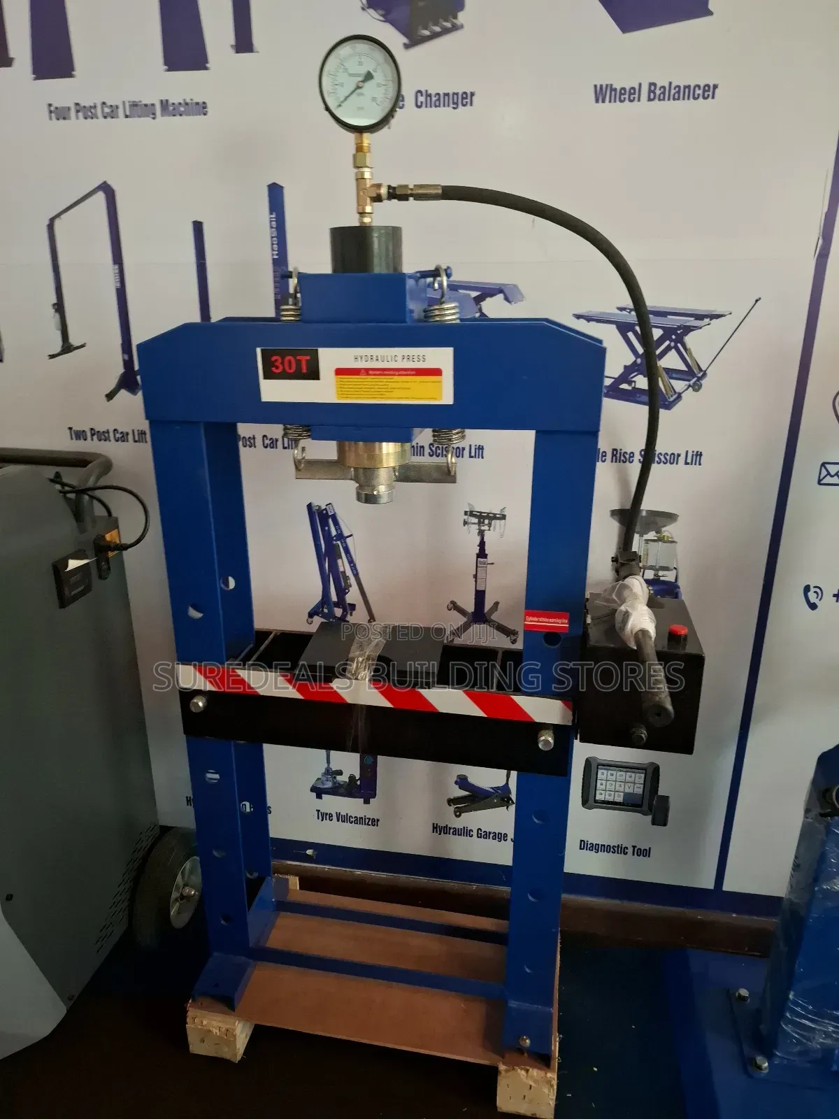 30ton Hydraulic Shop Press With Gauge
