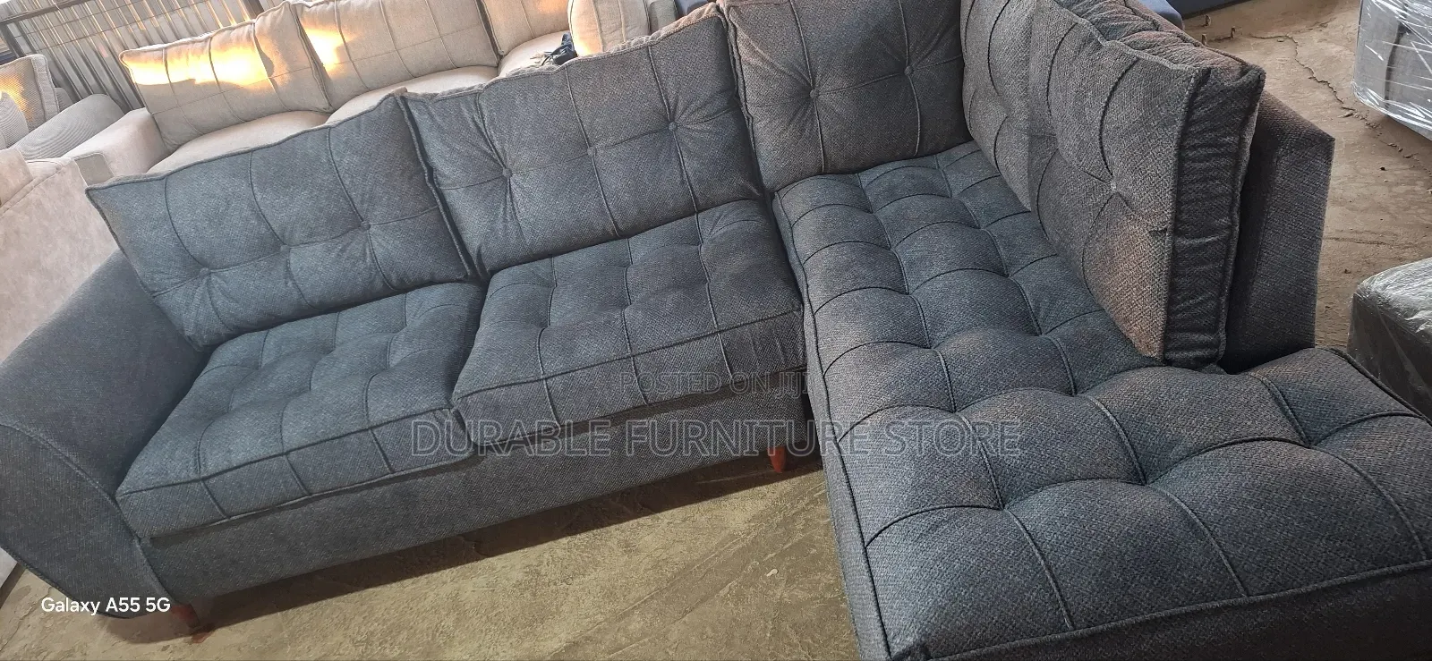 6 Seater L Shaped Coach With High Legrest