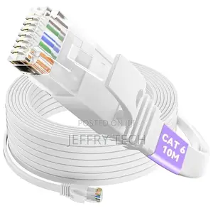 Ethernet Cable (10m ) Cat 6 Flat Internet Cable Long 10m