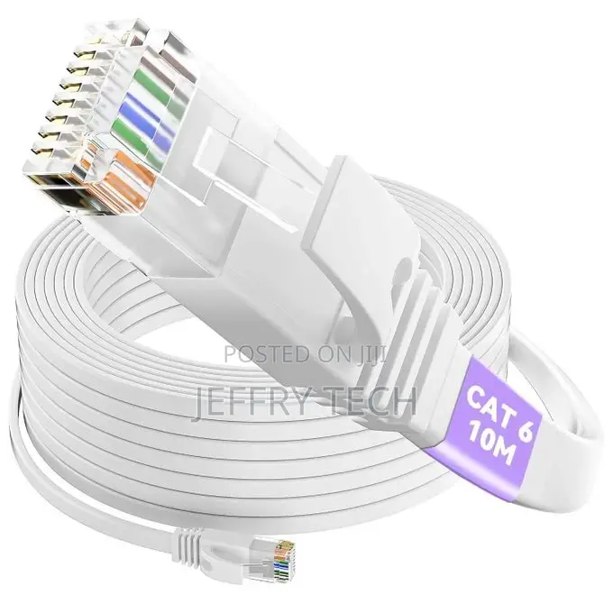 Ethernet Cable (10m ) Cat 6 Flat Internet Cable Long 10m