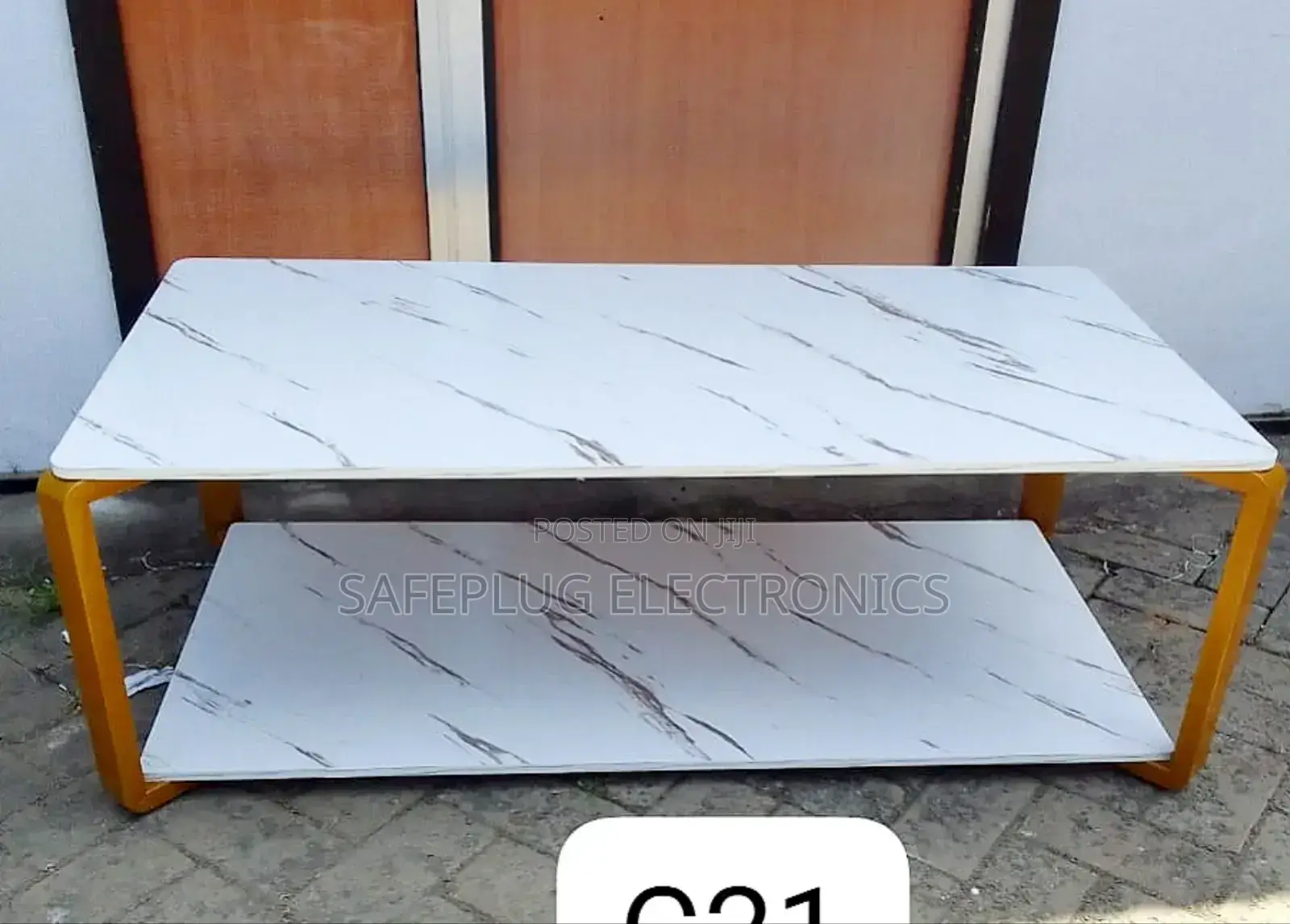 White - Executive MDF Board, Marble Effect Table