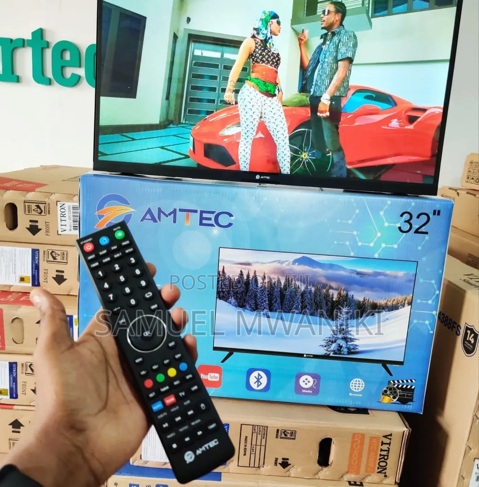 Amtec 32′′ Full Hd 1080 Display Smart Android Frameless Tv