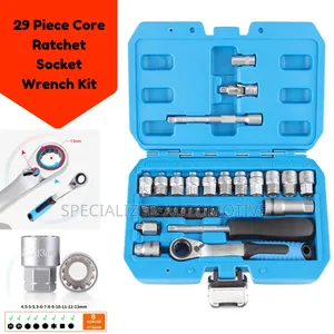 29 Piece Core Ratchet Socket Wrench Set Kit