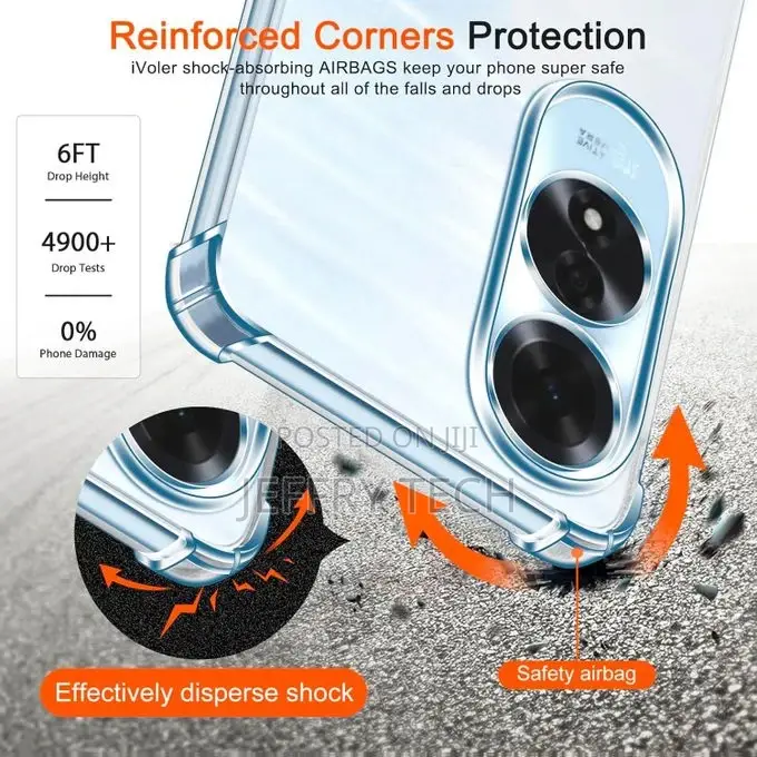 Clear Case for Oppo A60 With Shockproof Protective Corners