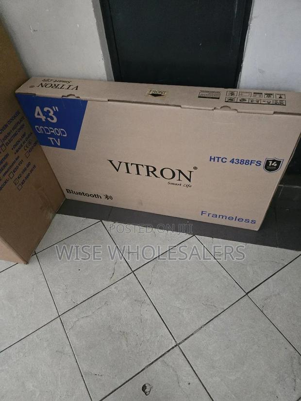 Vitron 43”Smart Tv Android Frameless Tv, Netflix, Youtube