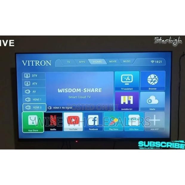 Vitron 43”Smart Tv Android Frameless Tv, Netflix, Youtube - thumbnail 2