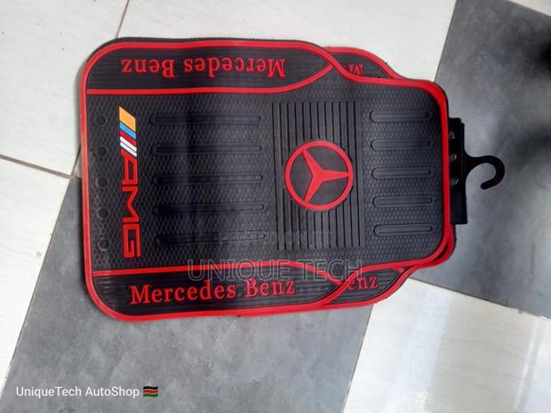 Black Red Mercedes Floor Mat ( Non-Slip Waterproof) - main view