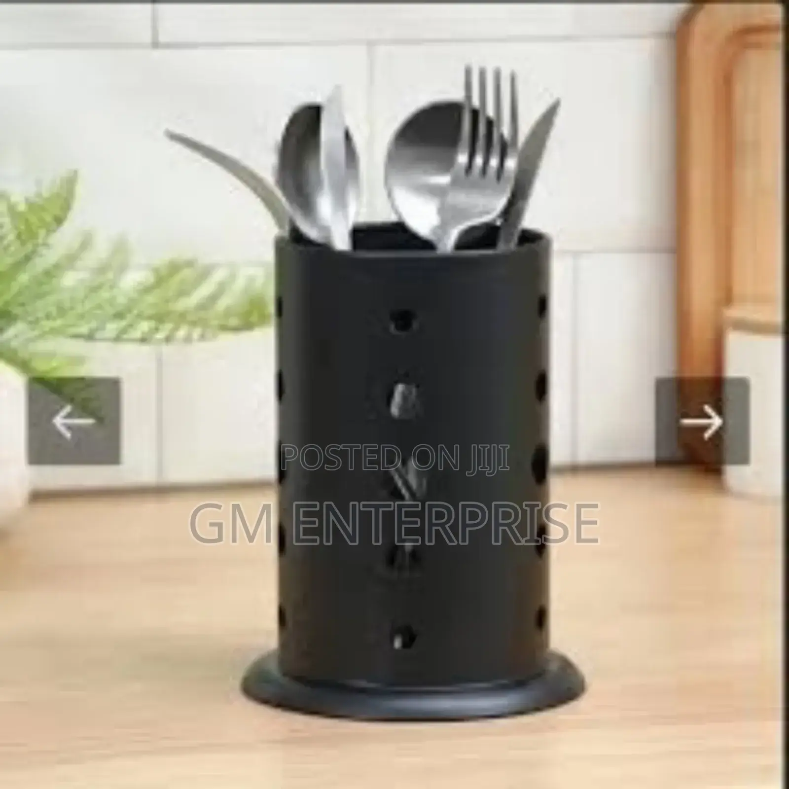 Black Stainless Steel Cutlery Holder