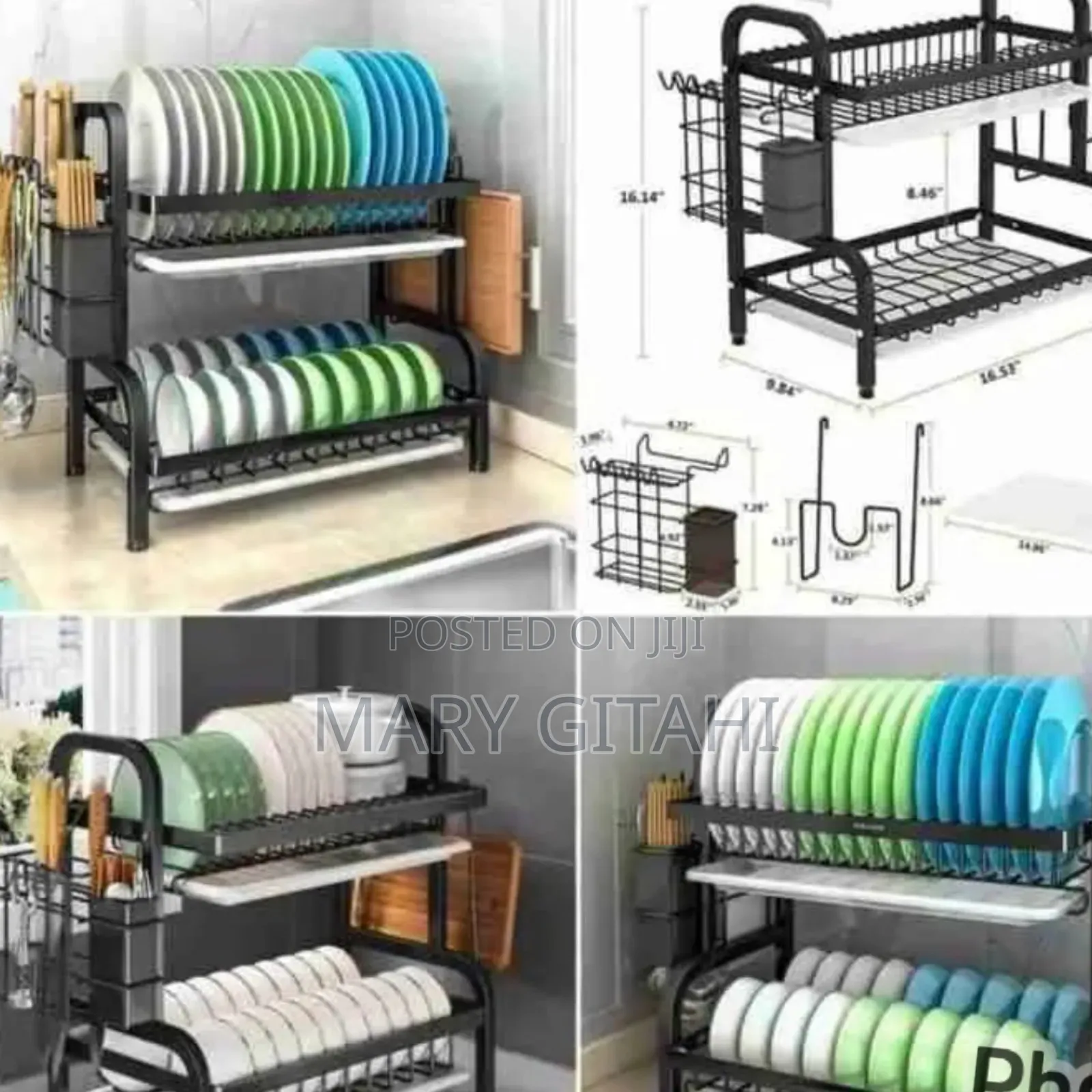 2 Tier High Quality Carbon Steel Dish Rack* at 