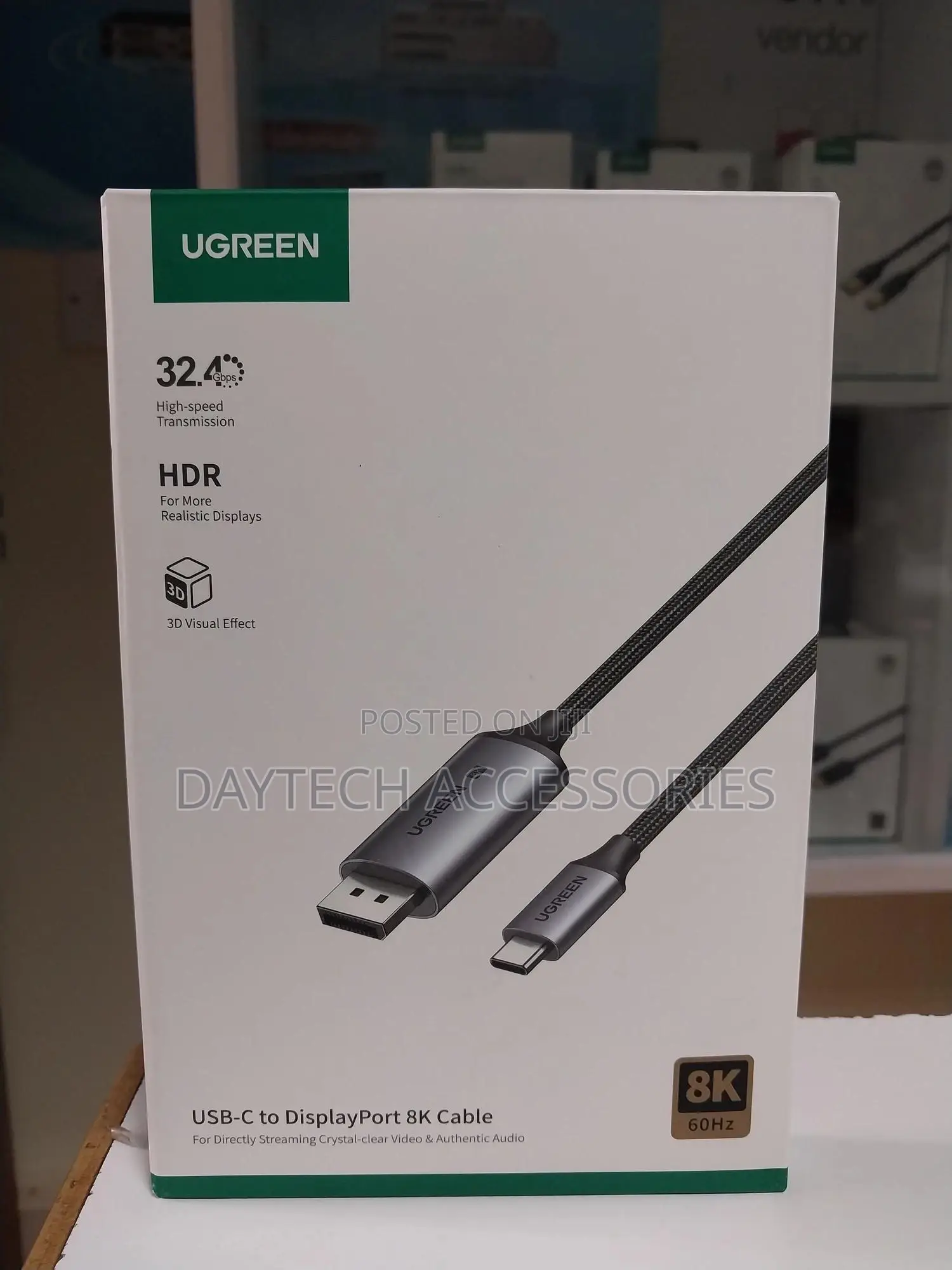Ugreen Usb-C to Displayport Connectors 2m Long