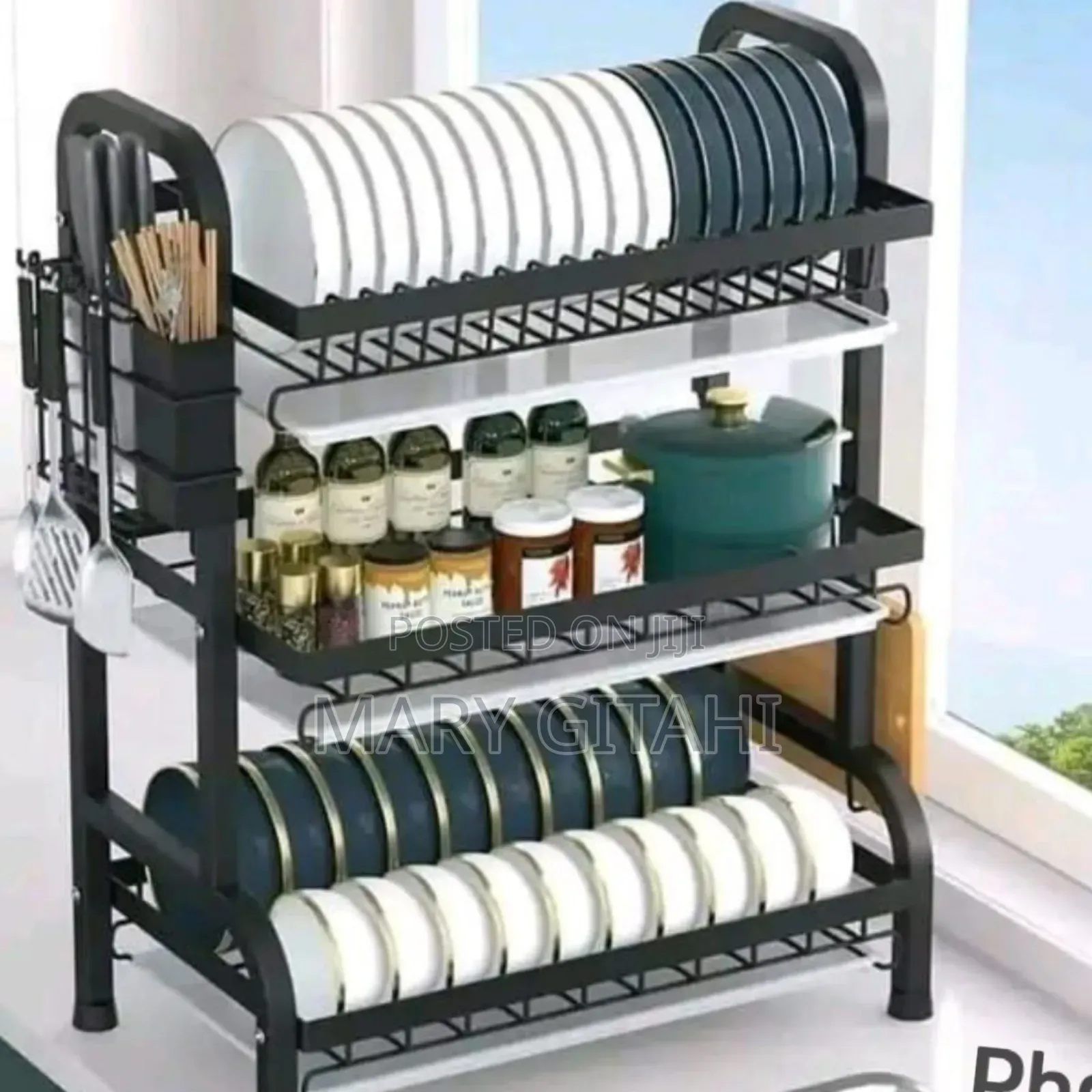 *3 Tier High Quality Carbon Steel Dish Rack*