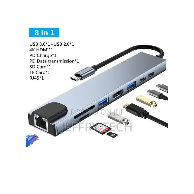 (8 in 1)Usb C Hub Hdmi Mini 60hz Multiport 11 in 1 Adapte