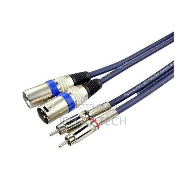 Dual XLR Male Connectors to Dual Rca Male Connectors Cable