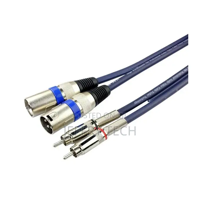 Dual XLR Male Connectors to Dual Rca Male Connectors Cable