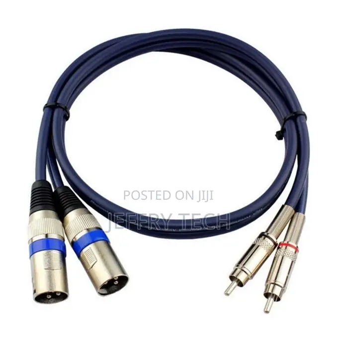 Dual XLR Male Connectors to Dual Rca Male Connectors Cable
