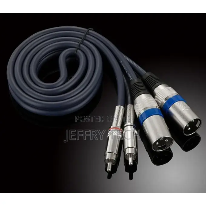 Dual XLR Male Connectors to Dual Rca Male Connectors Cable