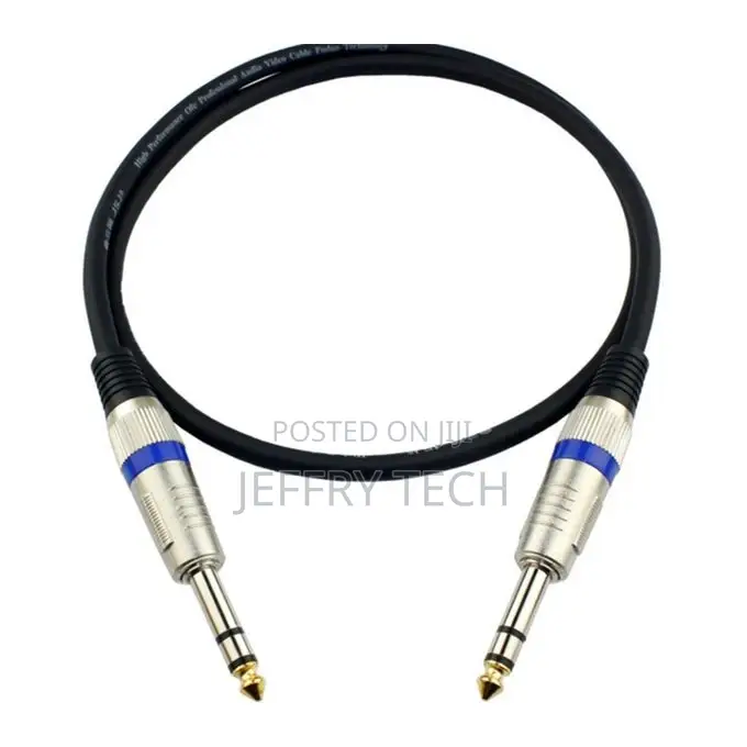 6.35mm Connector Male to Male Stereo Audio Cable