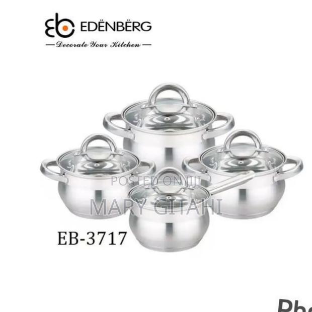 *8pc Edenburg Stainless Steel Cookware*
*
