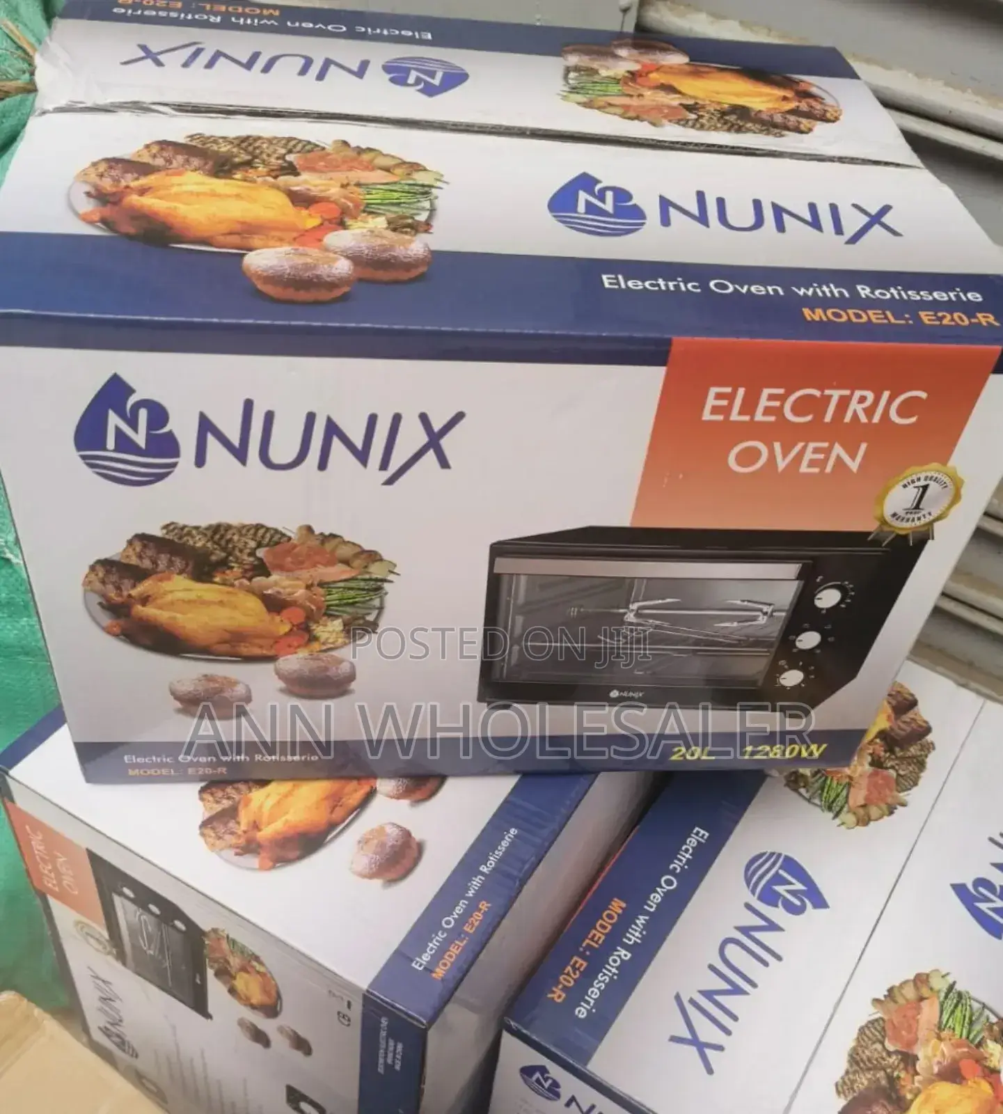 Nunix 20 LTRS Electric Oven With Rotisserie (3 Knobs) N3k