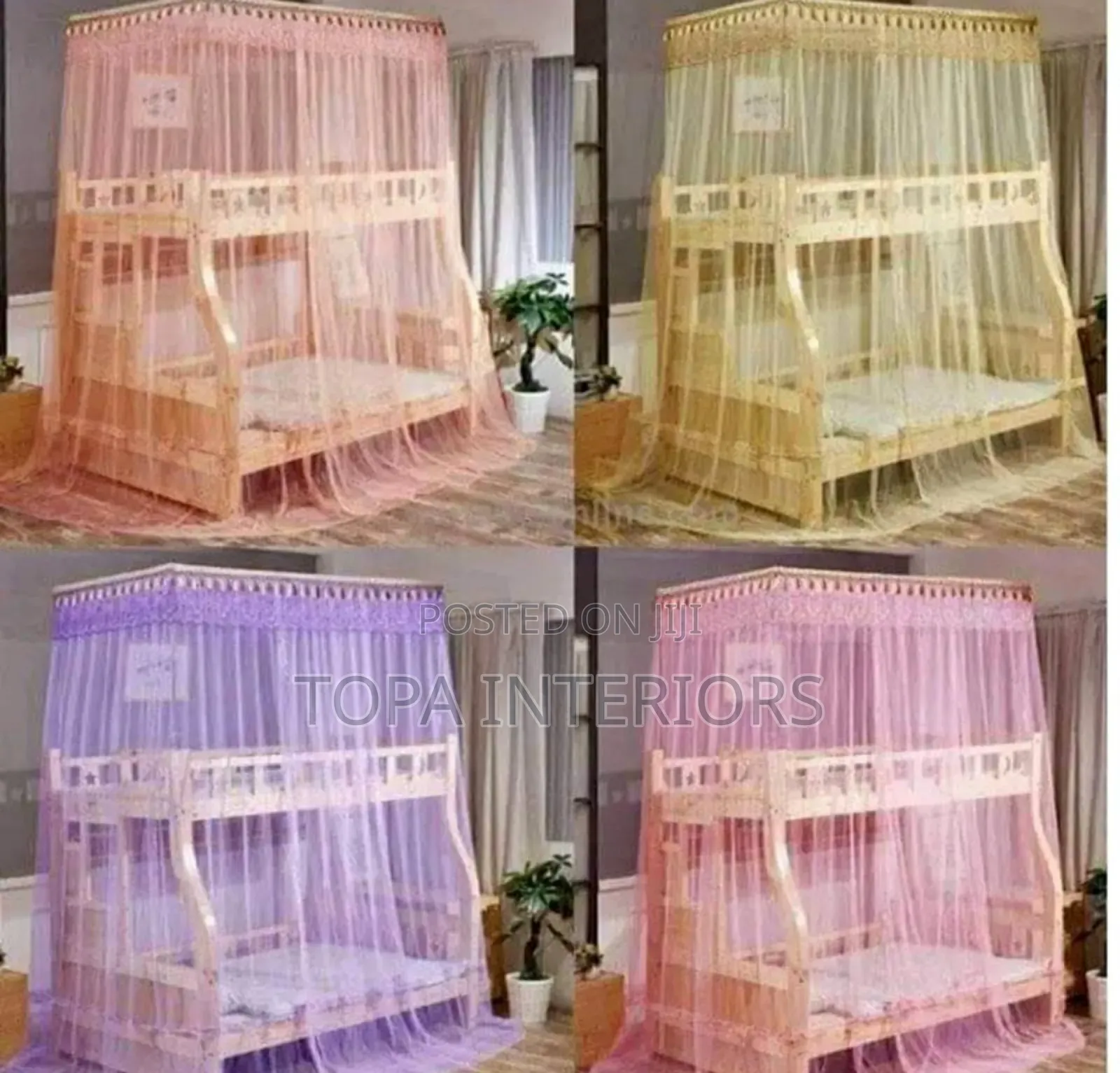 Elegant Mosquito Nets for Double Decker Beds Top Square Nets