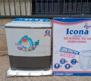White 13kgs Icona Semi Auto Washing Machine A13kg