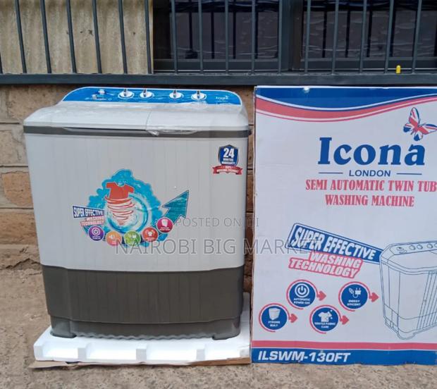 White 13kgs Icona Semi Auto Washing Machine A13kg - main view