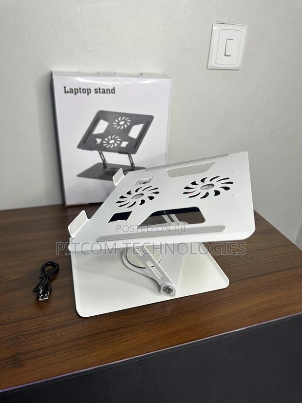 Rotating Laptop Stand With Fan - thumbnail 2
