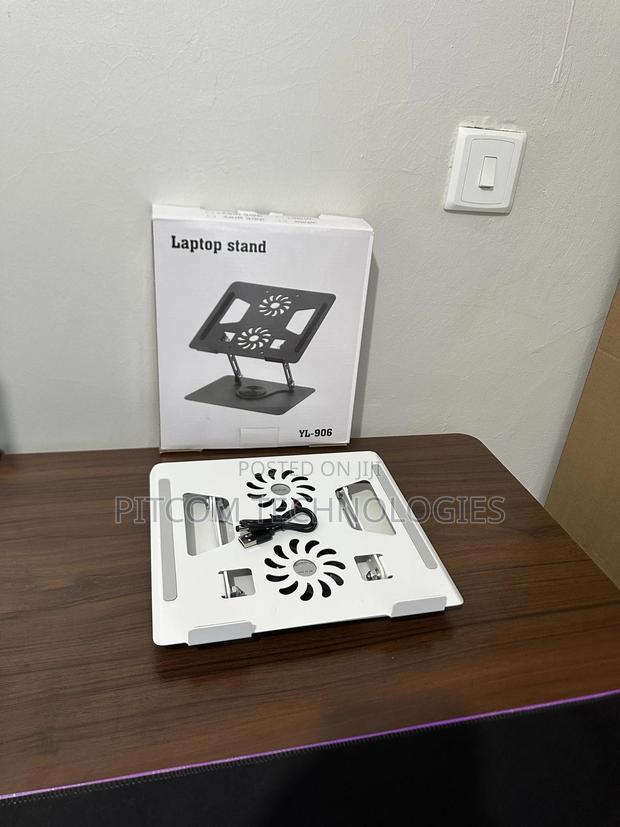 Rotating Laptop Stand With Fan - thumbnail 3